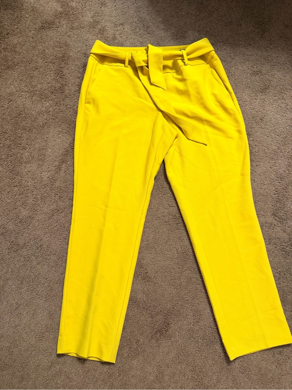 Mustard Tie-Waist Trousers